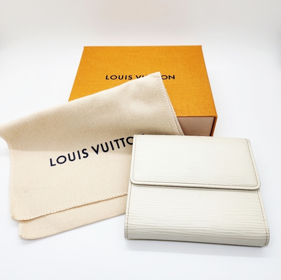 Louis Vuitton White Epi Leather Elise Wallet - Picture 1 of 11